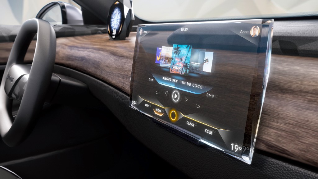 Continental Debuts World's First Automotive Display Embedded in